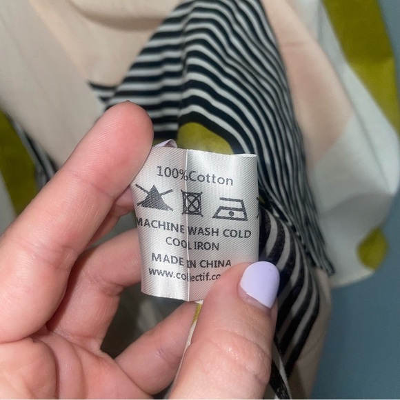 Modcloth x Collectif Eva Juicy Pink and Green Stripes Swing Skirt XXS - Picture 9 of 9